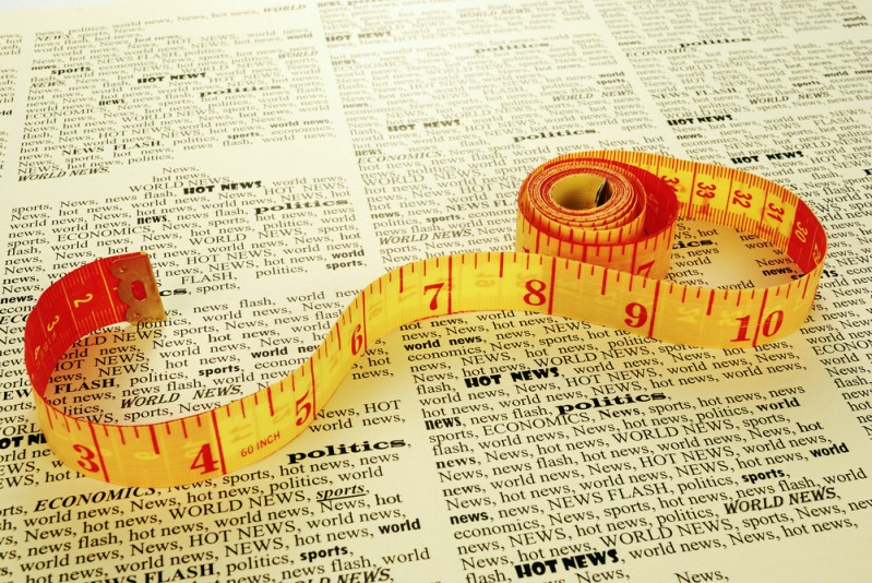 tape measure on a dictionary