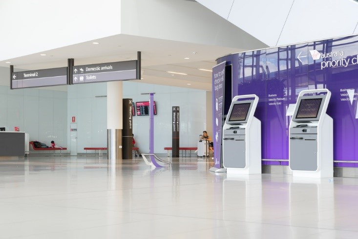 Technology touch points in Perth airport, Australia 