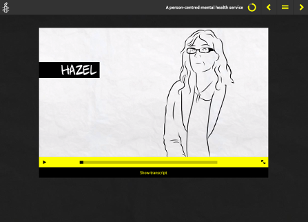 Screenshot from Amnesty International Course showing line drawing of figure
