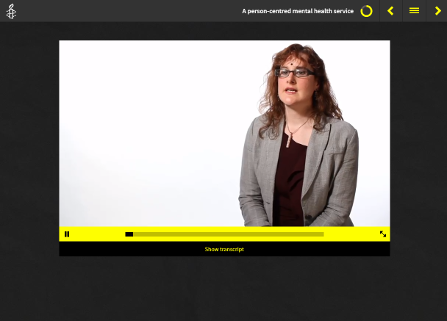 Screenshot from Amnesty International Course showing line drawing made into figure