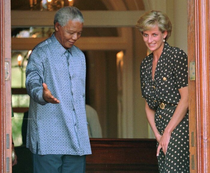 Nelson Mandela with Diana, Princess of Wales