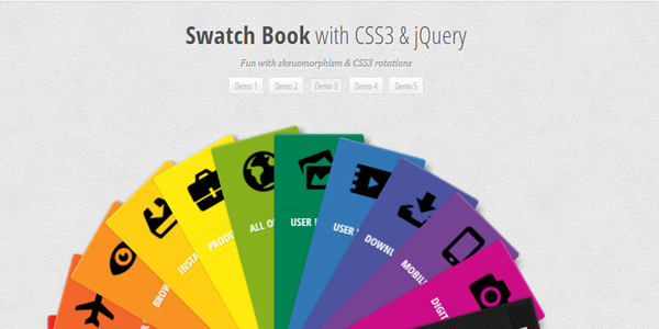 Swatch book with CSS3 and jQuery