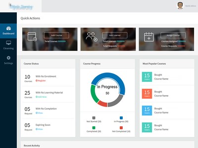 LMS dashboard example