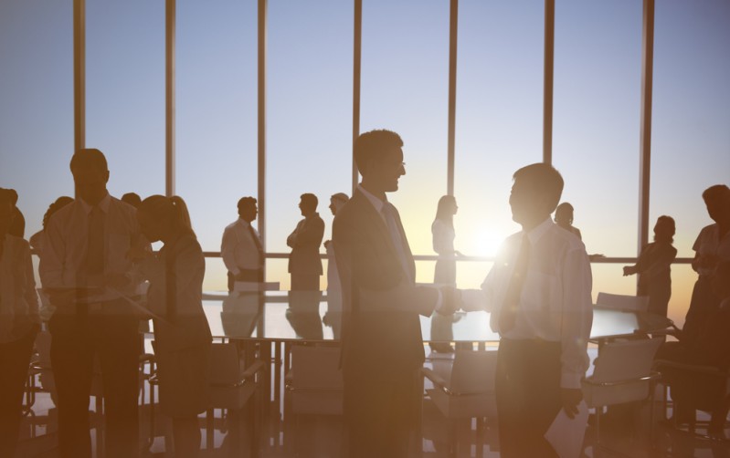 Business People Meeting Greeting Agreement Handshake Concept Compliance Culture
