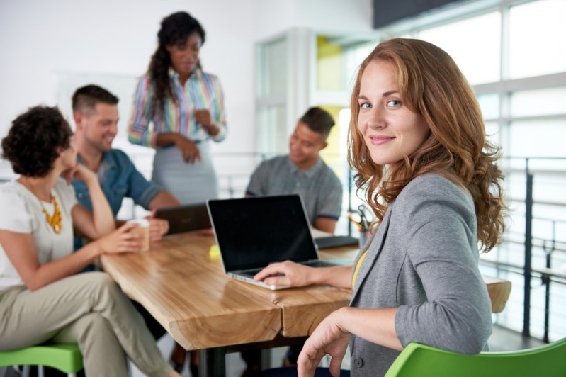 Group of millenials in office setting
