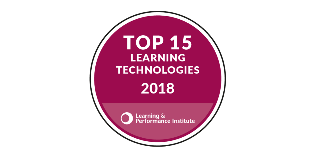 Learning and performance institute Top 15 Learning Technology provider
