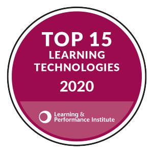 Top 15 Learning Technologies Badge 2020 from the Learning and Performance Institute