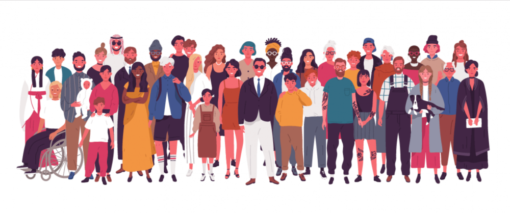 group of people representing diversity and innovation