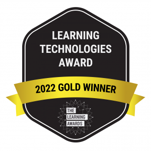 Gold learning technologies award badge for AI coaching platform