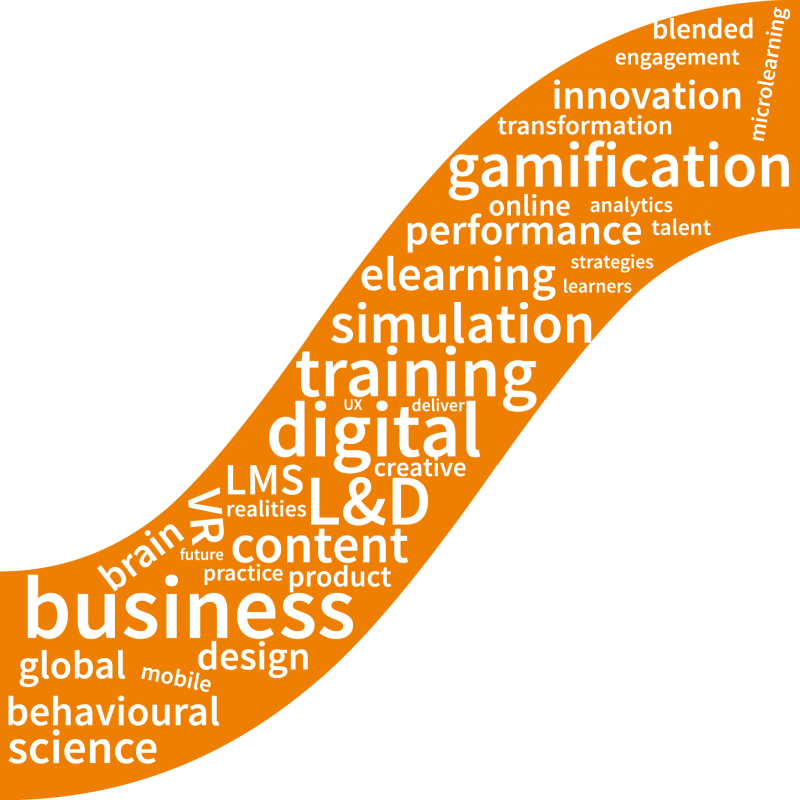 Learning technologies Sumemr Forum word cloud gamification behavioural science simulation